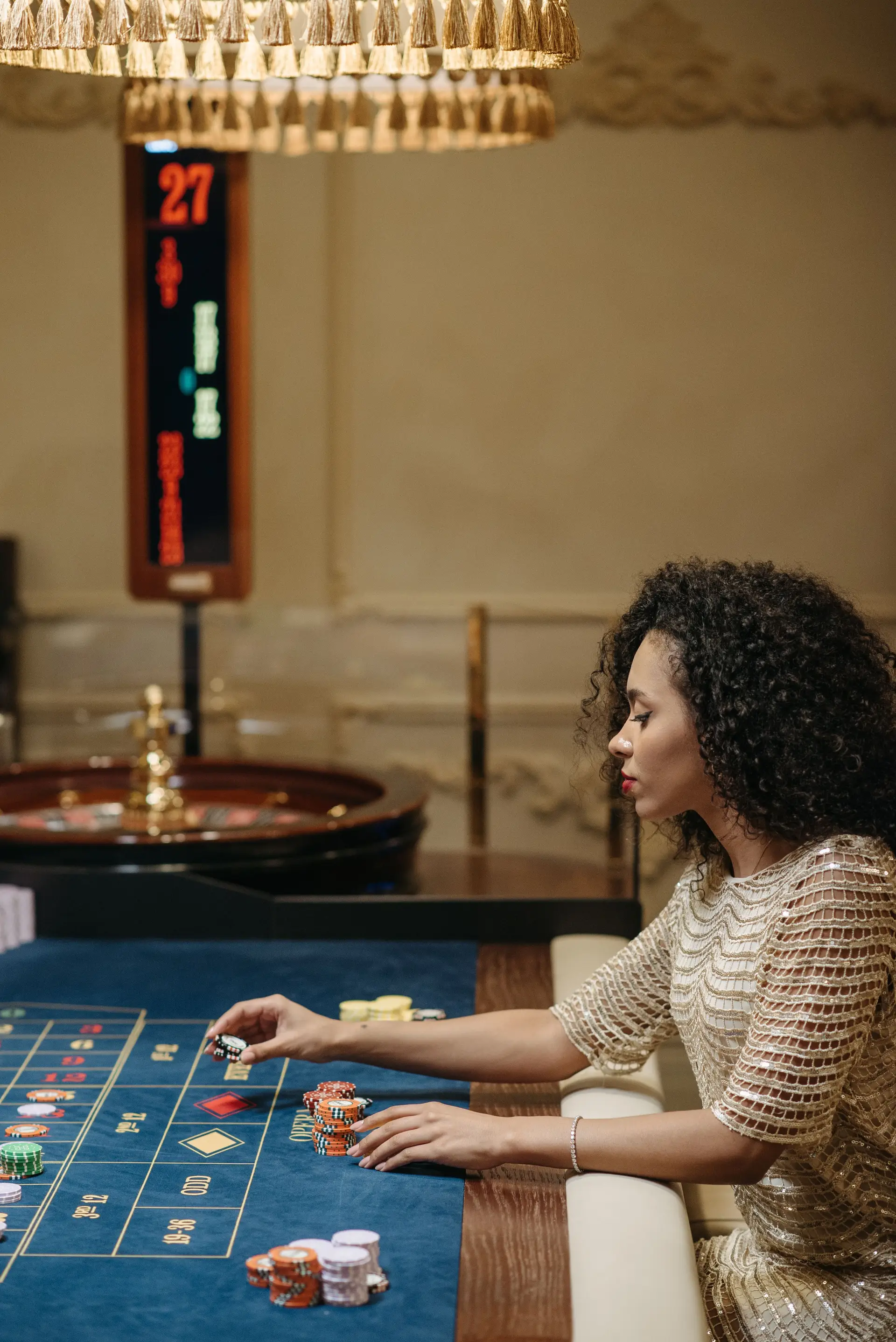 Élégance et concentration au casino